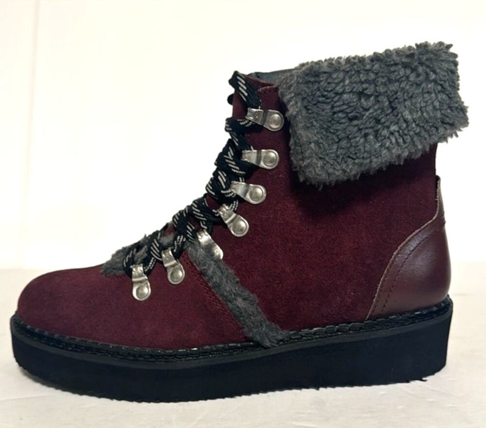 VERY VOLATILE Women's Tonkin Burgundy Leather Lace Combat Hiking Boots |Size 9